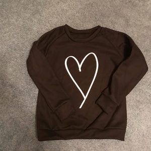 Doicys cute heart print sweatshirt
